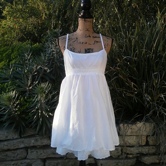 white cotton babydoll dress